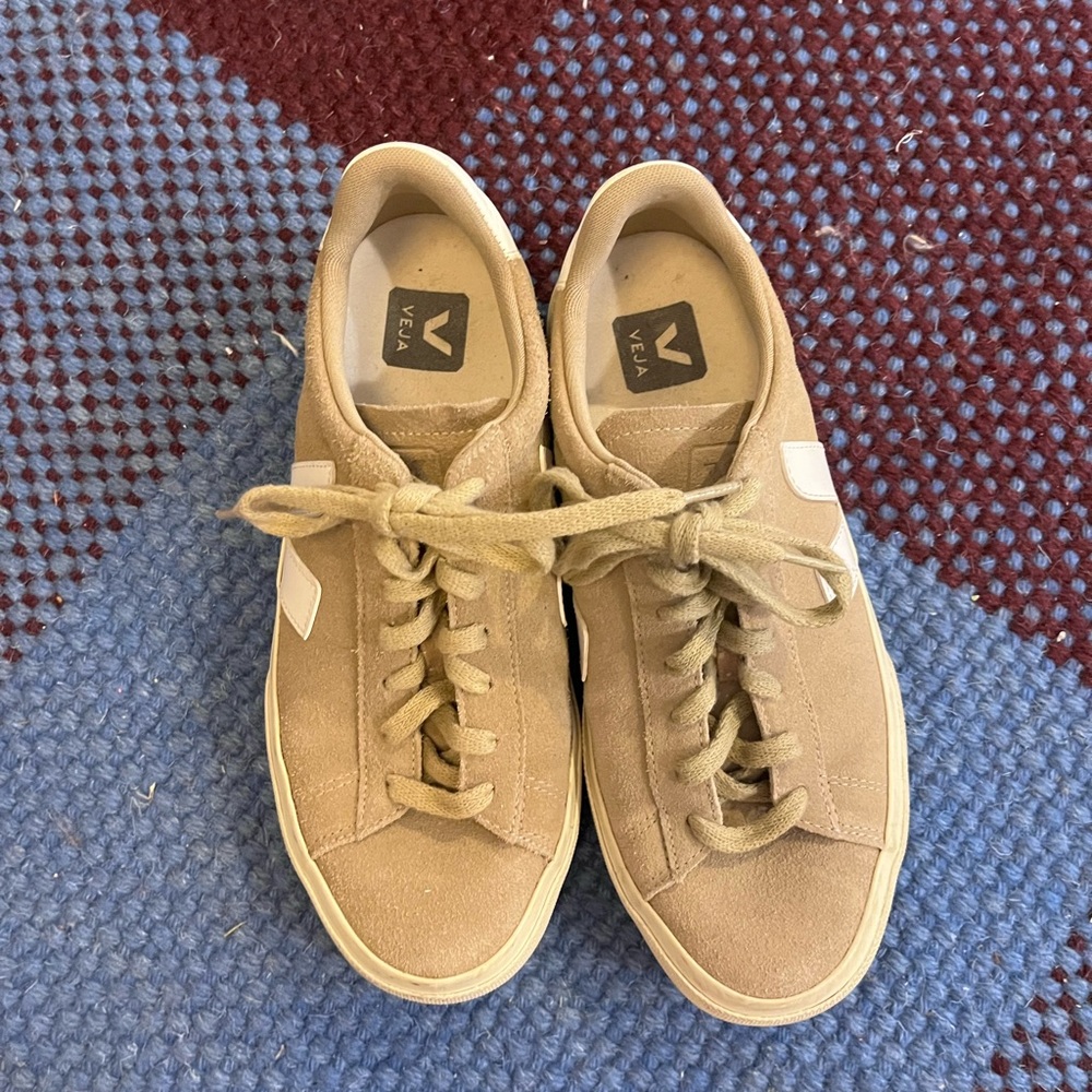 Veja beige suede sneakers size 8